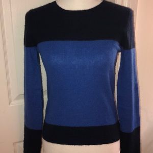 Theory Cashmere Colorblock Crewneck Sweater